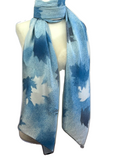 Foulard de soie pour homme et femme Érable marine