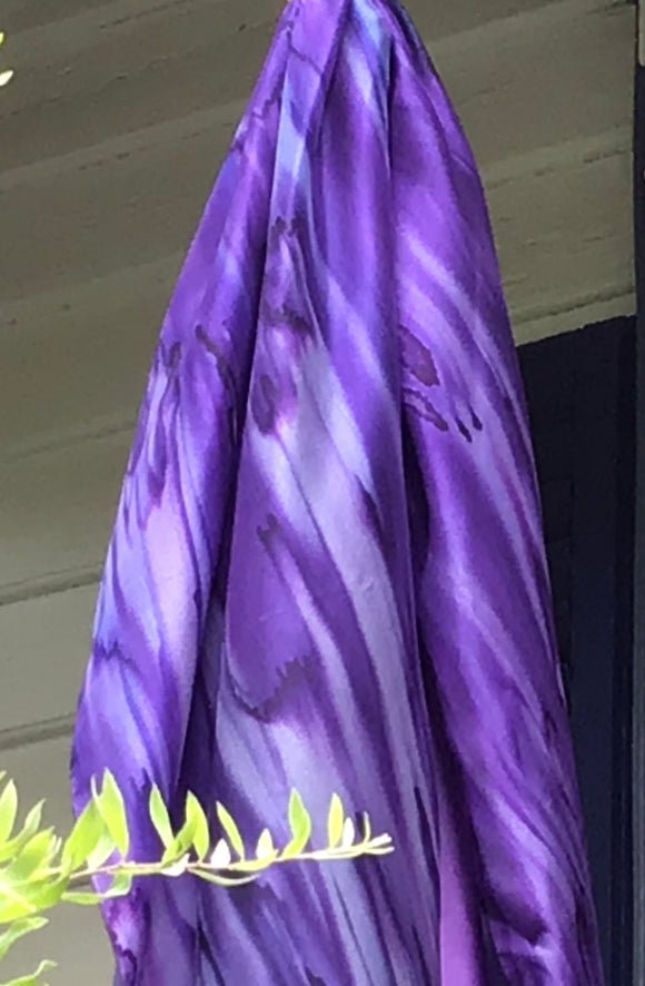 Purple cast silk sarong - Soierie Huo